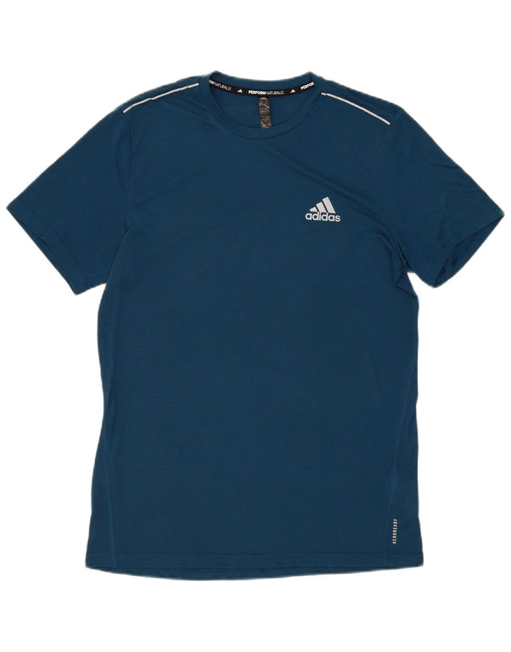 Adidas Herren Aeroready T-Shirt Top Mittelblaues Polyester