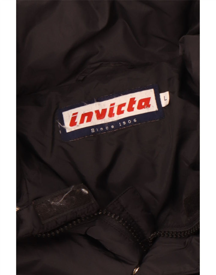 INVICTA Herren-Jacke mit Kapuze, gepolstert, UK 40, Größe L, Schwarz, Polyamid