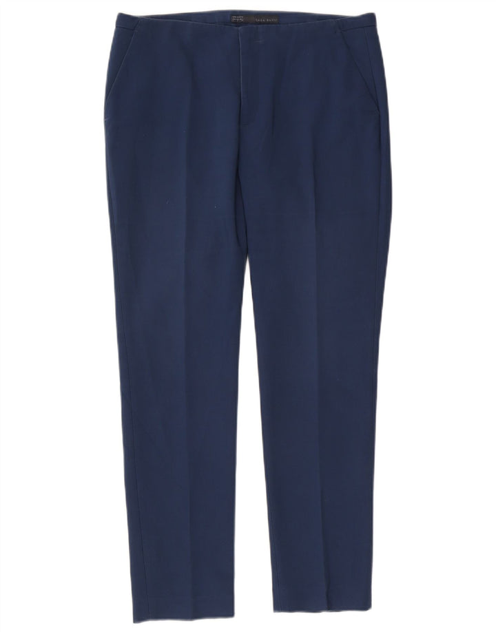Zara Slim Chino-Hose für Damen, Größe L, W30, L27, Blau