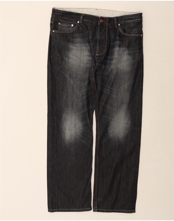 GANT Herren Straight Jeans W38 L32 Schwarze Baumwolle