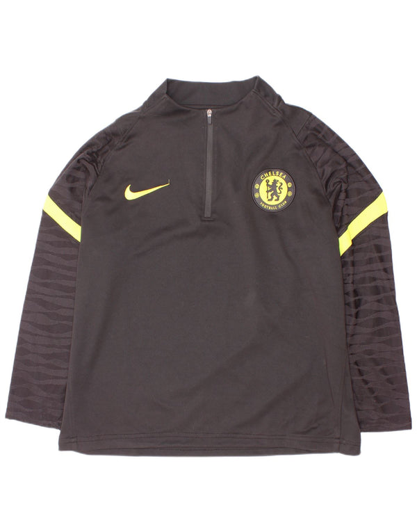Nike Jungen-Trainingsanzug mit grafischem Pullover, 10–11 Jahre, mittelschwarz