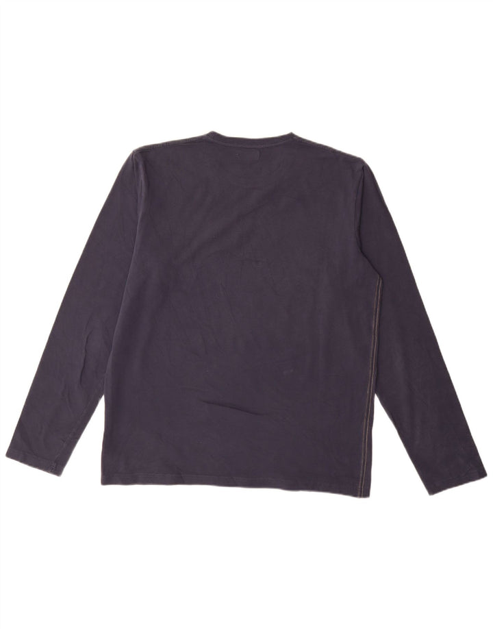 Gaudi Herren-Grafik-Oberteil, langärmelig, 2XL, Marineblau, Baumwolle