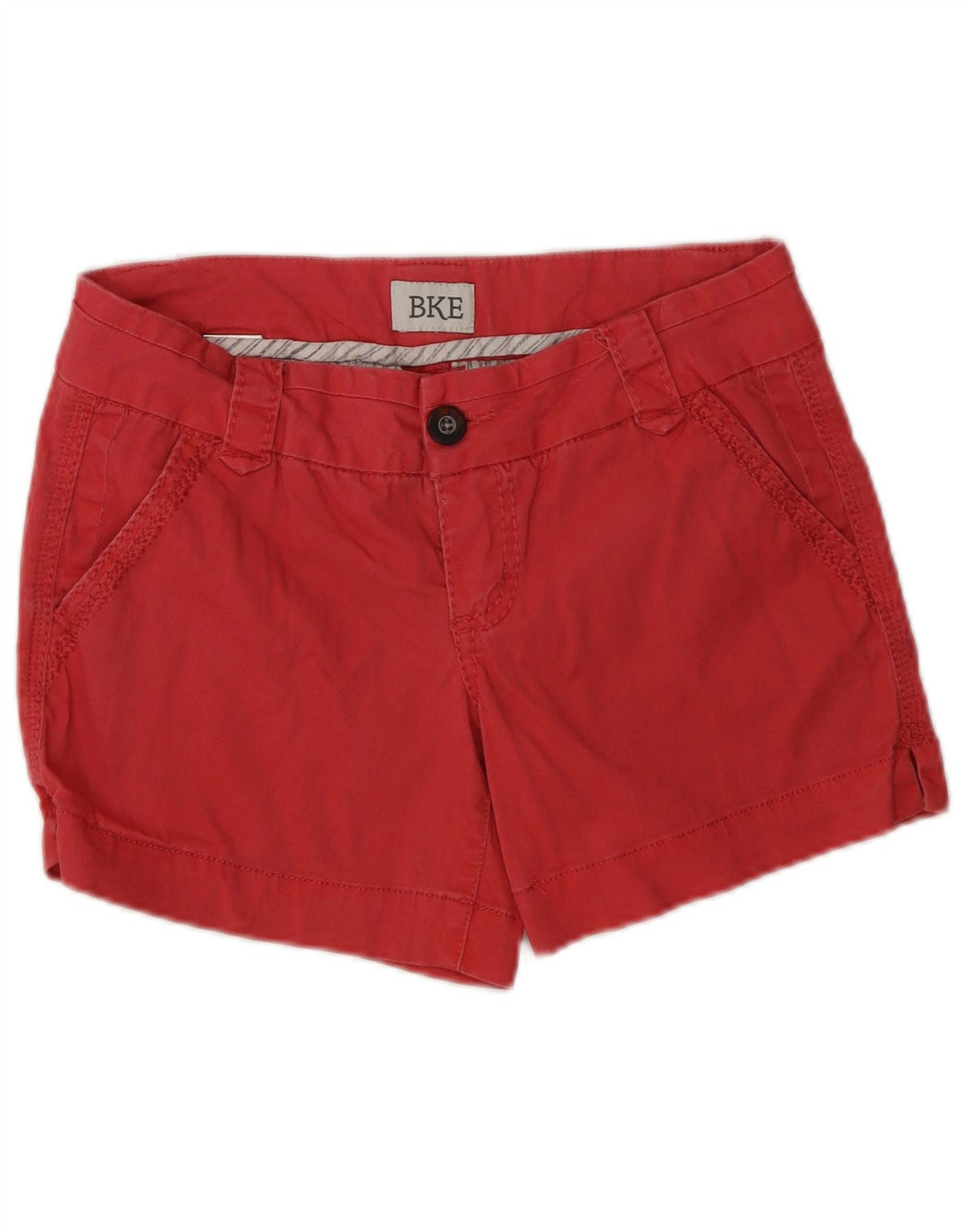 BKE Damen-Freizeitshorts, W26, Größe S, Rot, Baumwolle