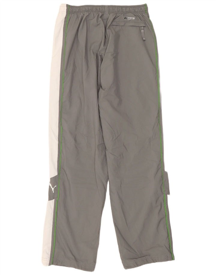 Puma Herren-Trainingshose aus mittelgrauem Colourblock-Polyester