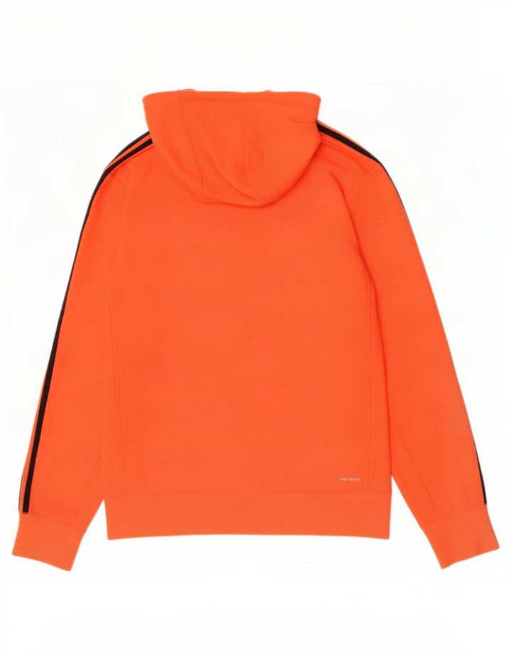 Adidas Herren-Kapuzenpullover mit Reißverschluss, Mittelorange, Polyester