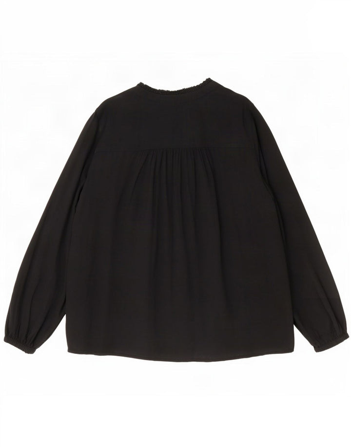 Marks & Spencer Damen-Blusenoberteil in Übergröße, Gr. 40, Größe L, Schwarz, Viskose