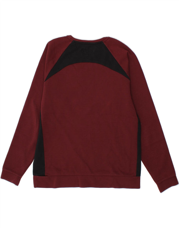 JACK WILLS Mens Graphic Sweatshirt Jumper Medium Red Colourblock Cotton Vintage Jack Wills and Second-Hand Jack Wills from Messina Hembry 