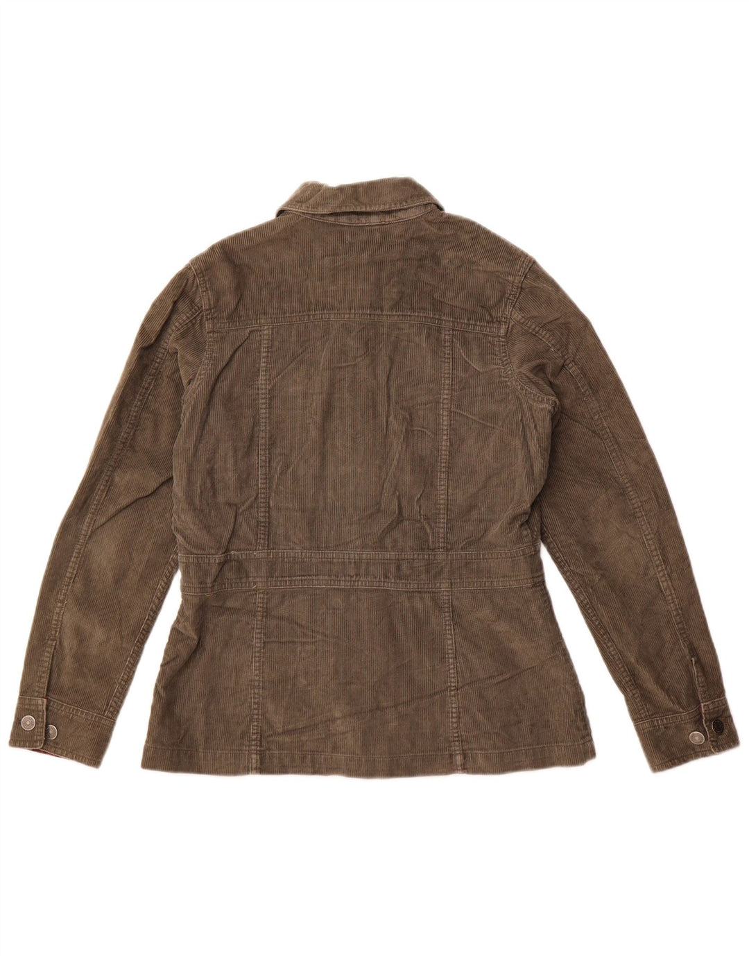 Eddie Bauer Womens Loose Fit Cordjacke UK 10 Small Khaki Baumwolle