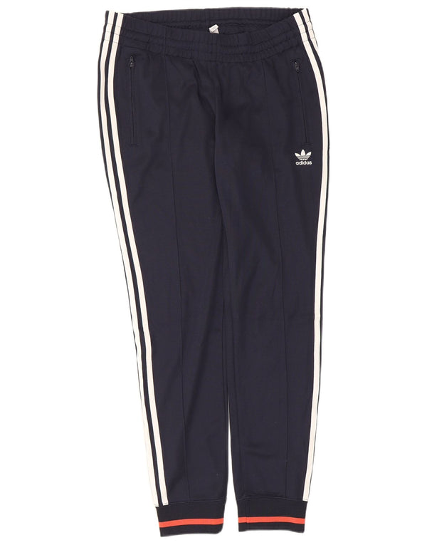 Adidas Damen Trainingshose Jogger UK 14 Medium Marineblau Baumwolle