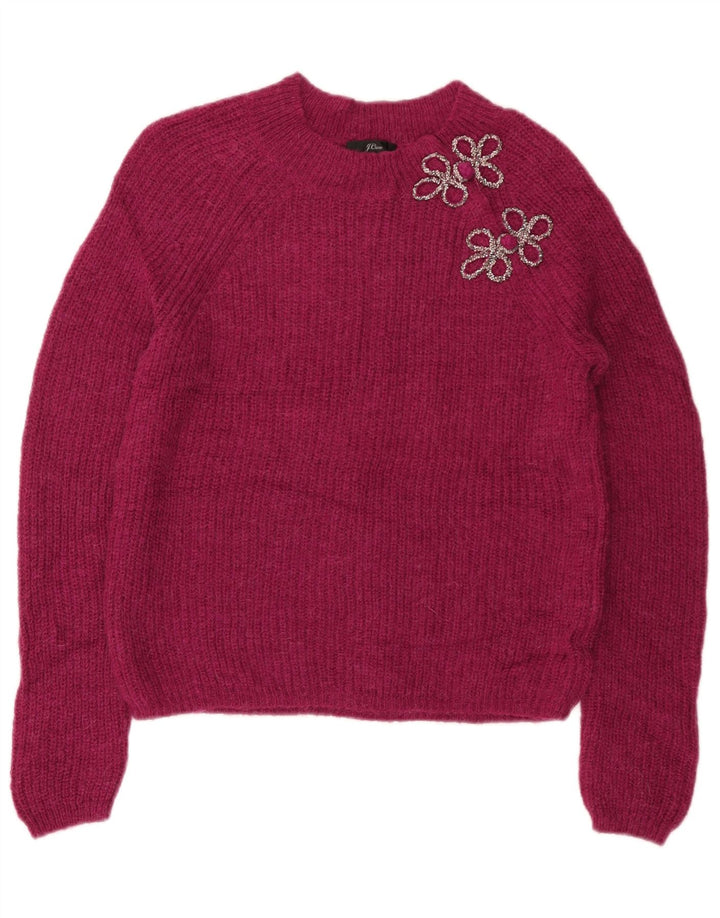 J. CREW Damen-Pullover mit U-Boot-Ausschnitt, Gr. 10, Größe S, Rosa, Polyamid