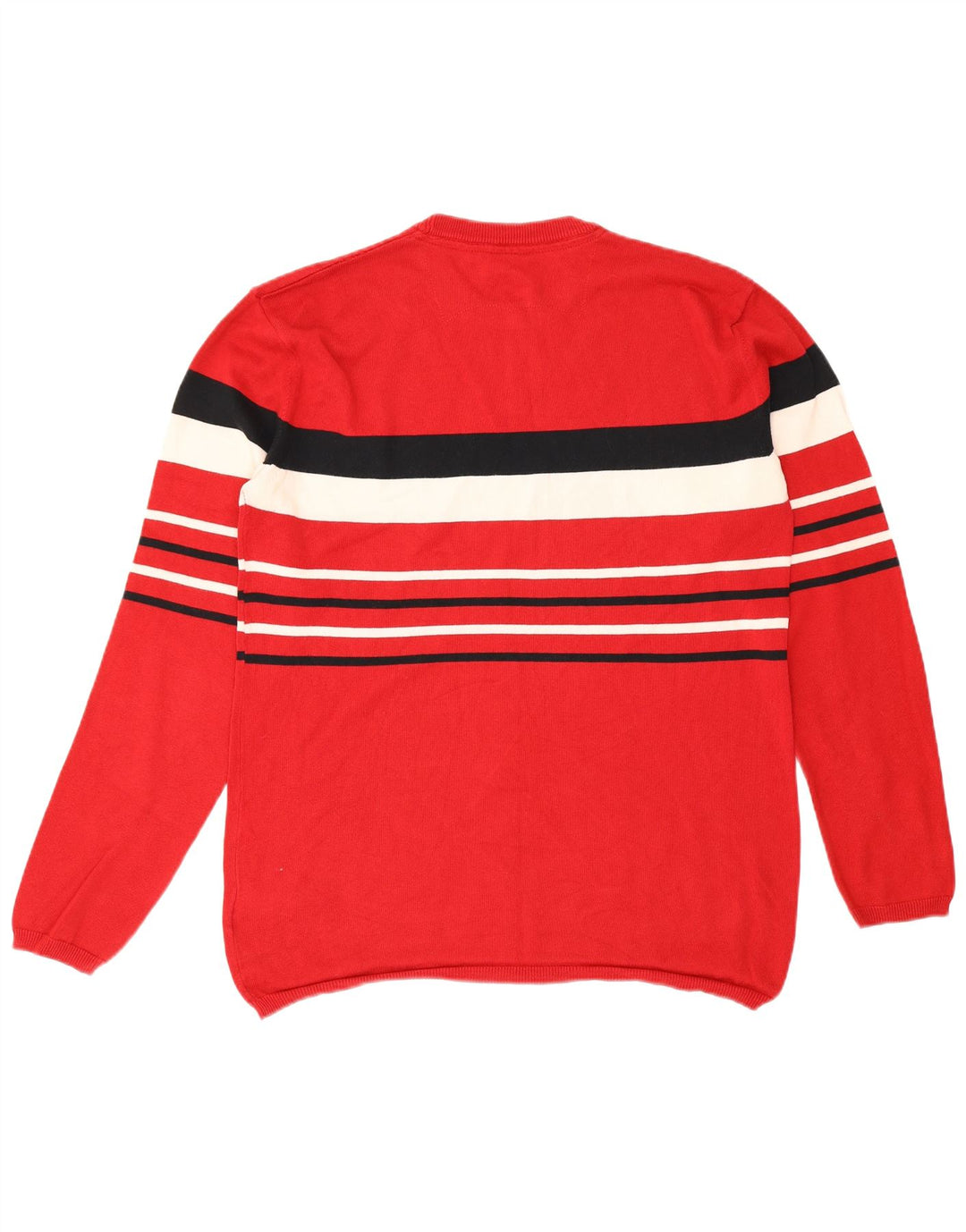 Levi's Herren-Pullover mit Rundhalsausschnitt, groß, rot gestreift, Baumwolle