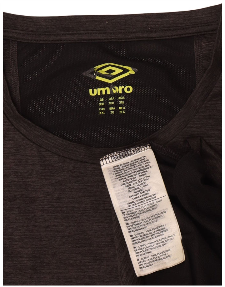 Umbro Herren T-Shirt Top 2XL Grau Colourblock Polyester