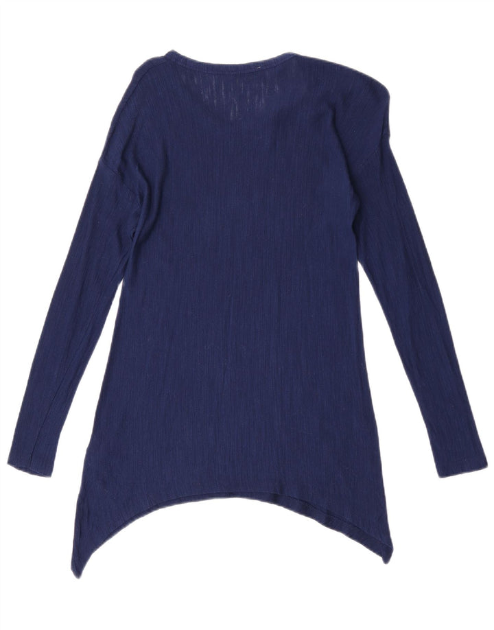 Asymmetrisches Tunika-Oberteil für Damen von Zara, UK 10, Größe S, blaue Viskose