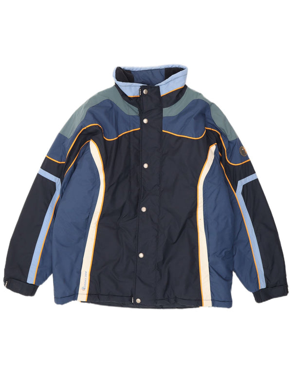 Brugi Herren-Windbreaker-Jacke, UK 40, groß, marineblau, Colourblock-Polyamid