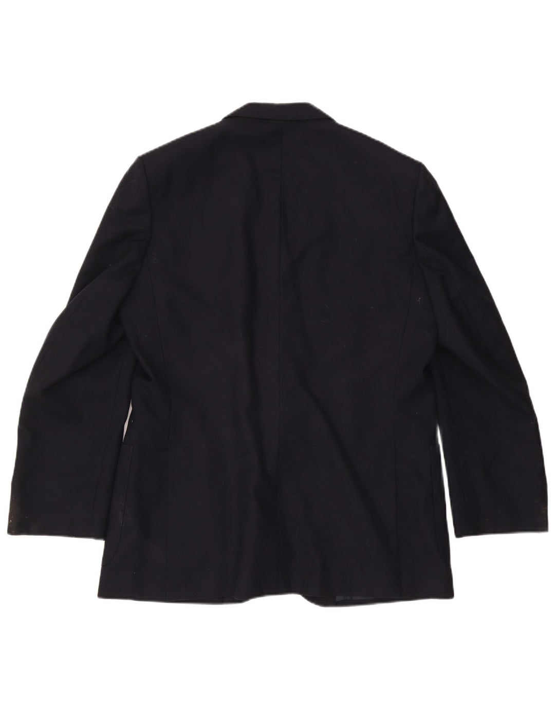 Aquascutum Herren-Blazer mit 2 Knöpfen, IT 46, kleine marineblaue Wolle