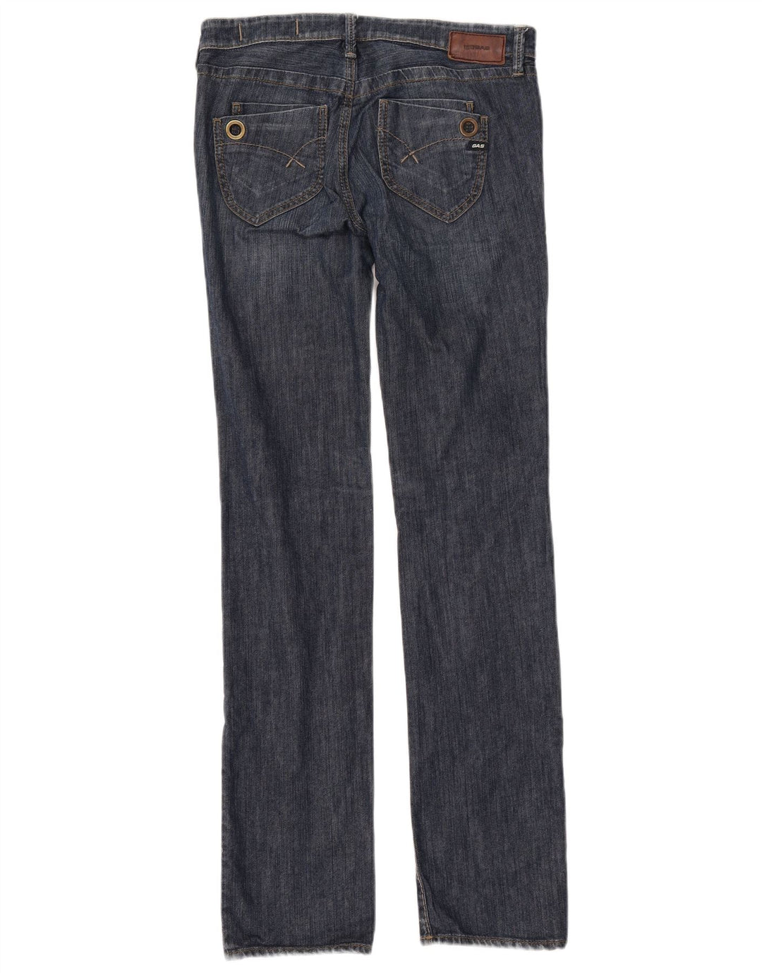 GAS Damen Straight Jeans W28 L34 Marineblaue Baumwolle
