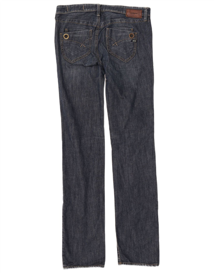 GAS Damen Straight Jeans W28 L34 Marineblaue Baumwolle