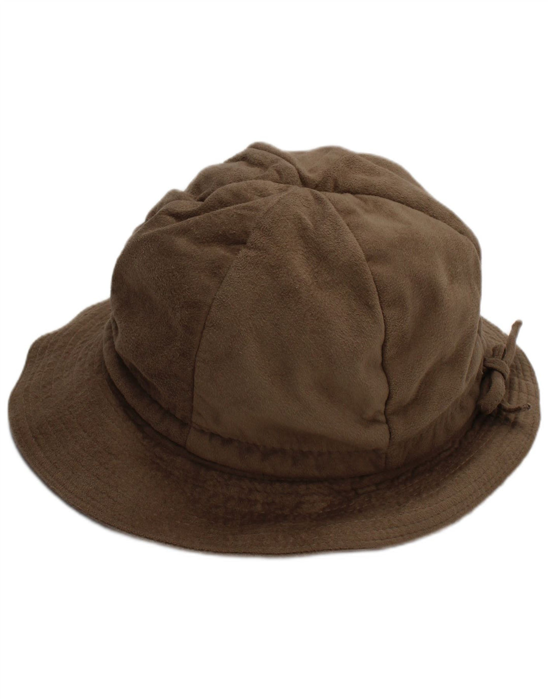 Vintage Damen Fischerhut aus Wildlederimitat, Einheitsgröße, Beige, Polyester
