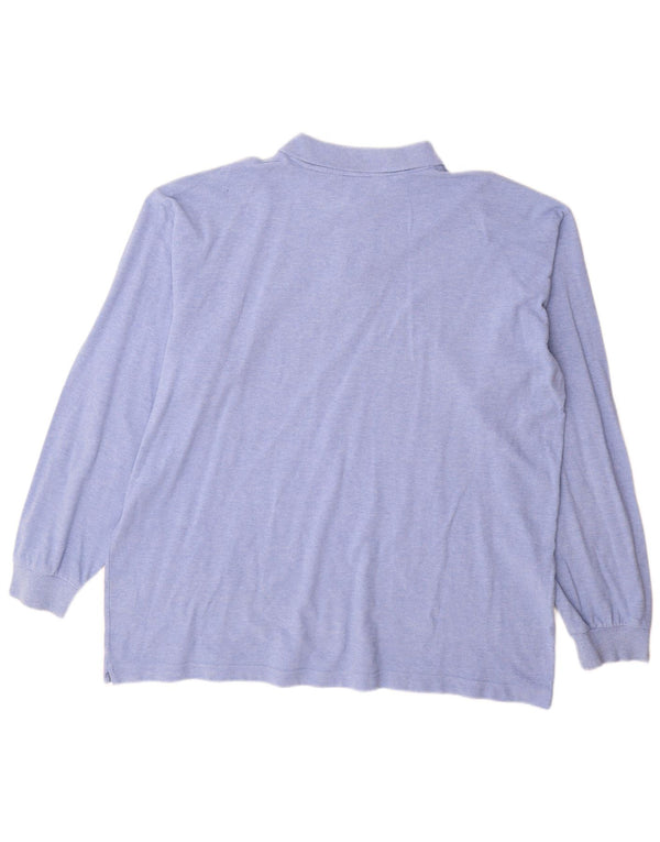 Kappa Herren Langarm-Poloshirt 2XL Blau Baumwolle