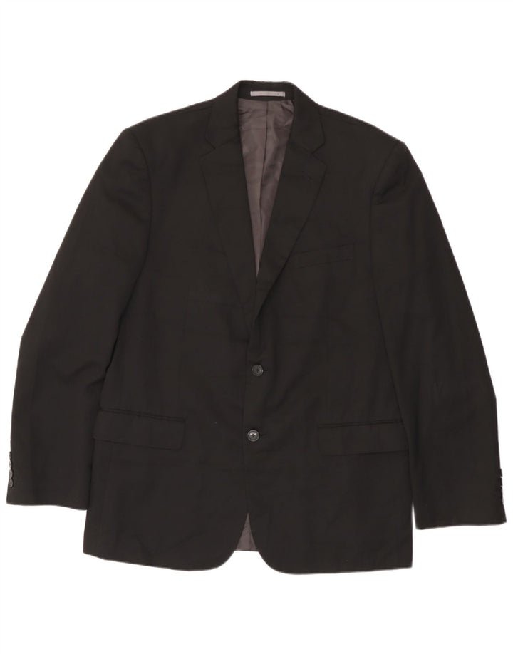 Marks & Spencer Herren-Blazer, lang, mit 2 Knöpfen, Gr. 42, Größe L, Schwarz