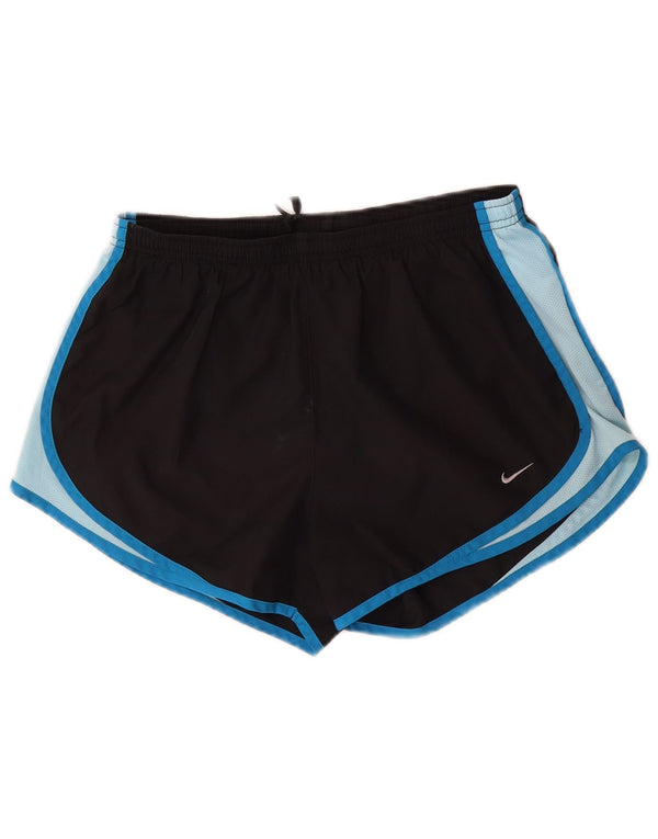 Nike Damen Sportshorts UK 14 Mittelschwarz Farbblock