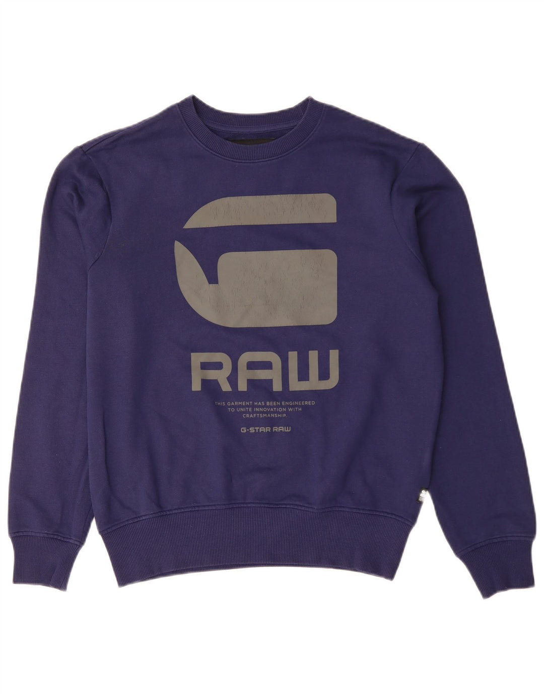 G-STAR Herren-Sweatshirt mit Grafik, Größe S, marineblau, Baumwolle