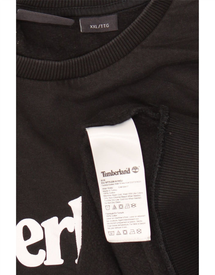 Timberland Herren Graphic Sweatshirt Pullover 2XL Schwarz Baumwolle