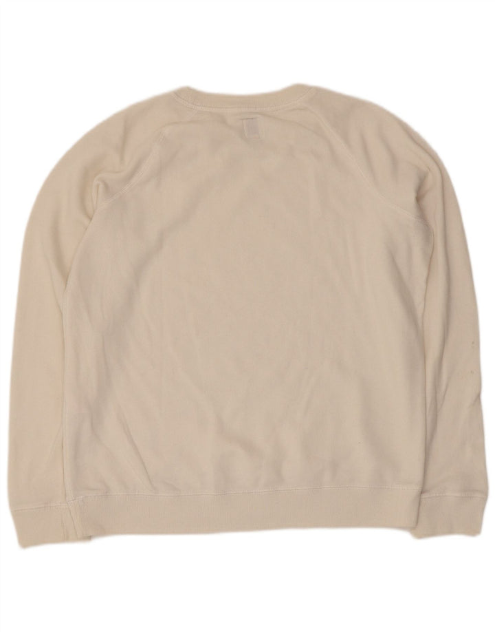 Jack Wills Damen-Sweatshirt-Pullover, UK-Größe 44, Größe L, weiße Baumwolle