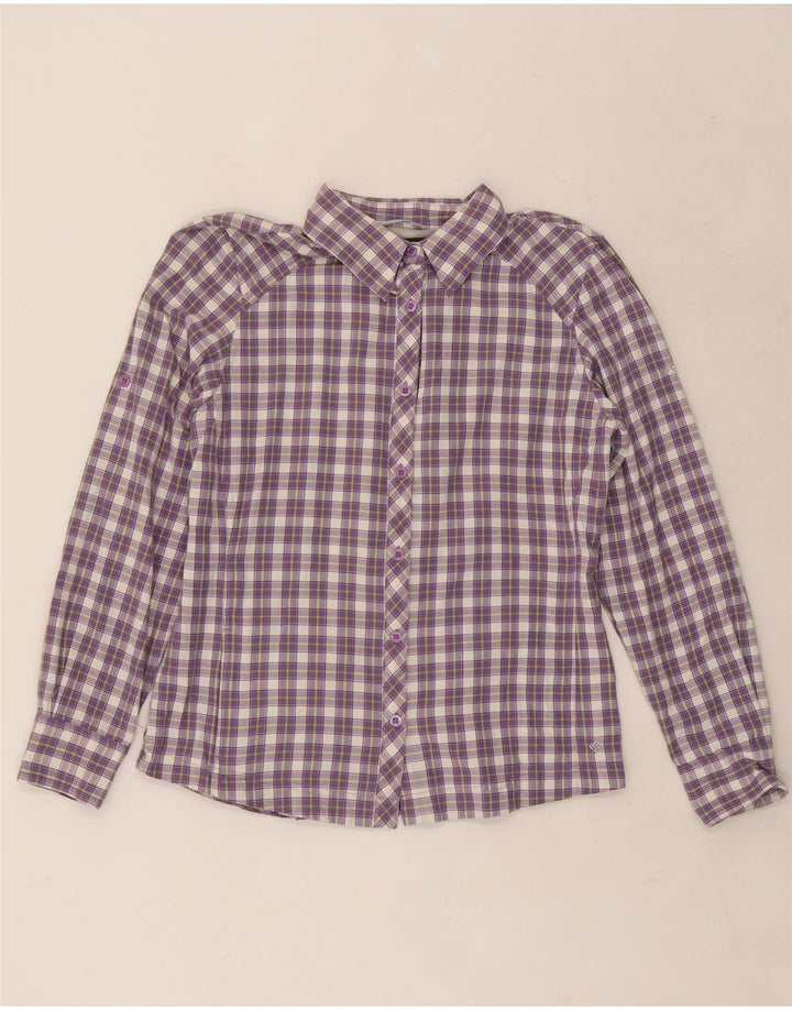 Columbia Damen Omni-Wick Hemd UK 14 Medium Purple Check