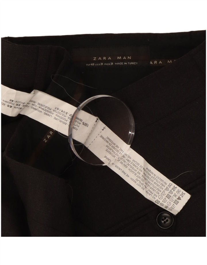 Gerade Anzughose für Herren von Zara, EU 40, mittelgroß, W31, L30, grau, Polyester