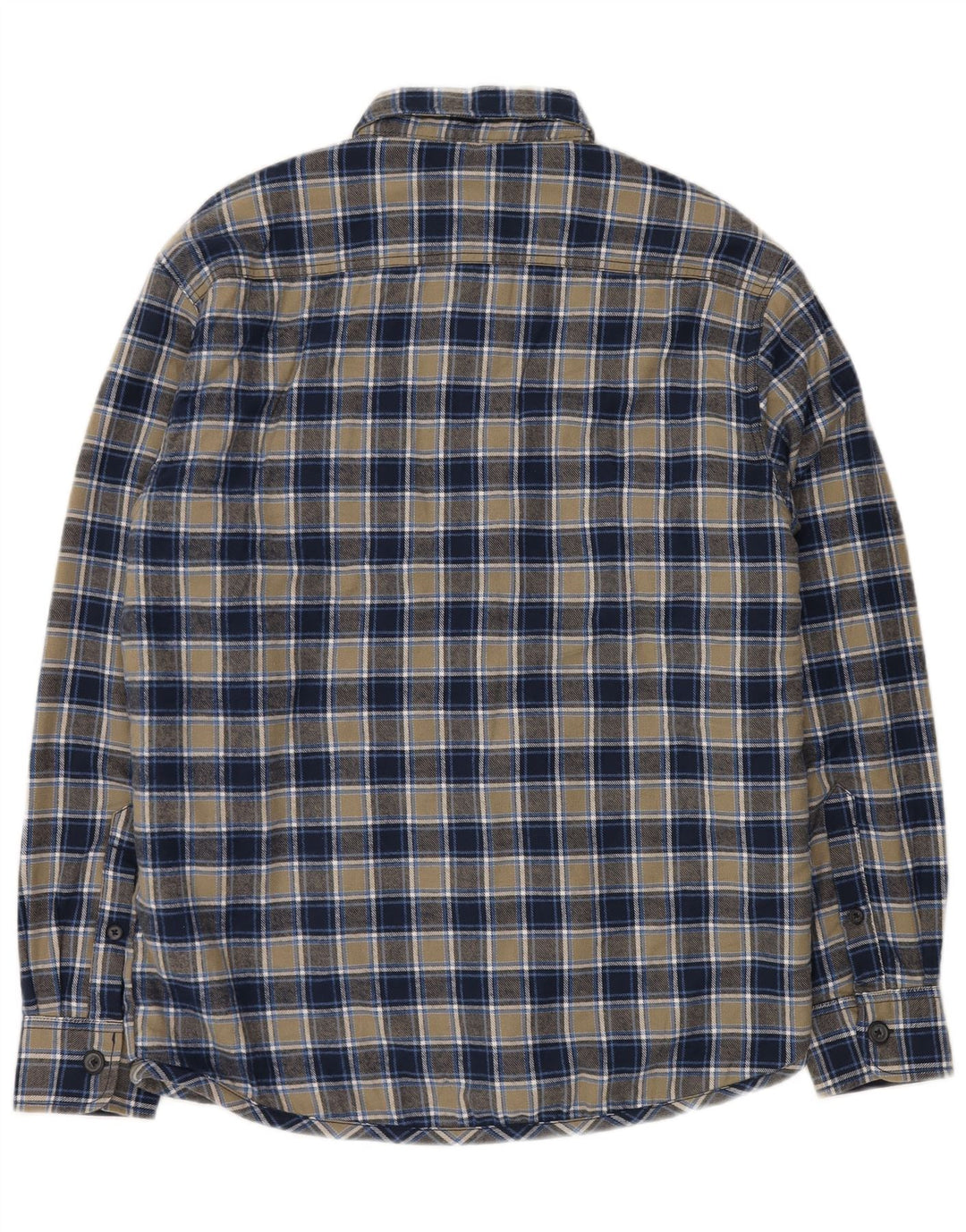 CAMARGUE Herren-Lumberjack-Flanellhemd, mittelblau, kariert, Baumwolle