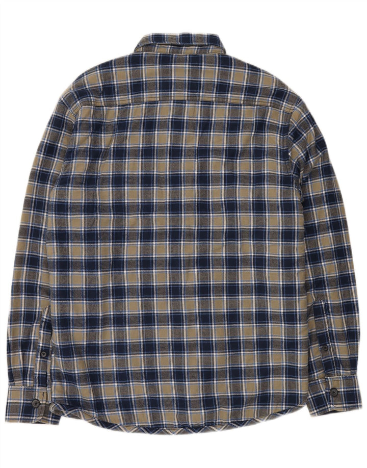 CAMARGUE Herren-Lumberjack-Flanellhemd, mittelblau, kariert, Baumwolle