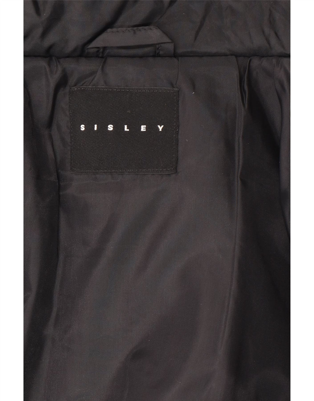Sisley Damen Crop Oversized Wattierte Jacke UK 14 Medium Schwarz Polyamid
