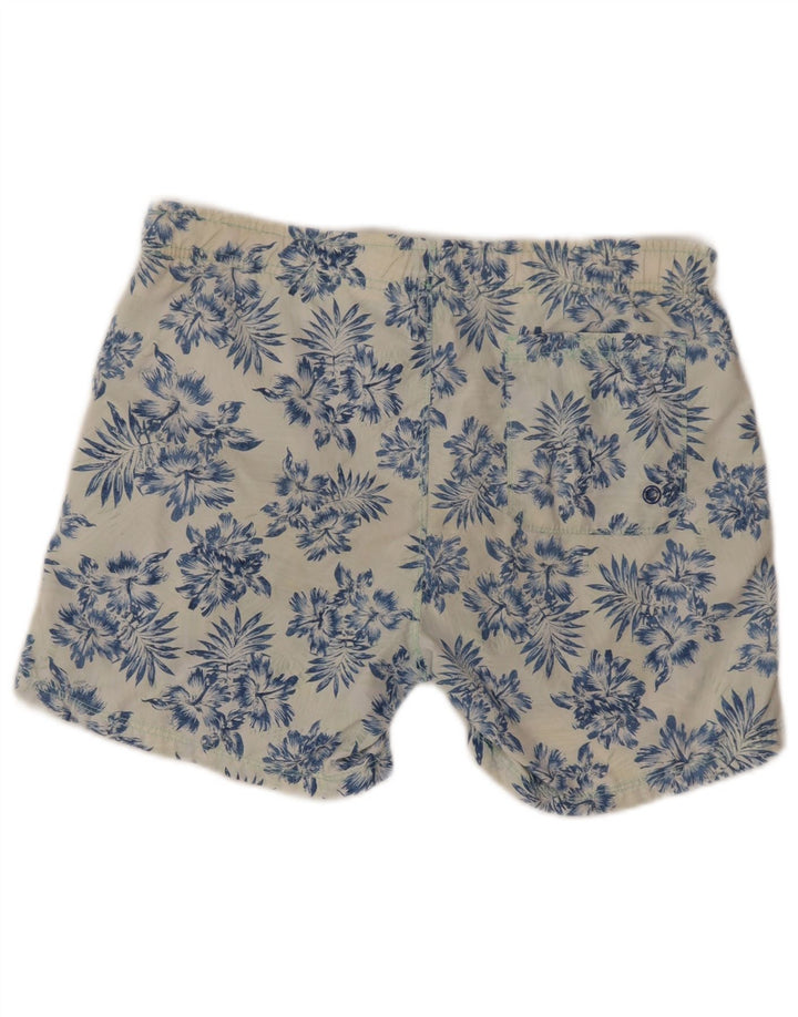 Maui and Sons Herren-Badeshorts aus mittelblauem, geblümtem Polyamid