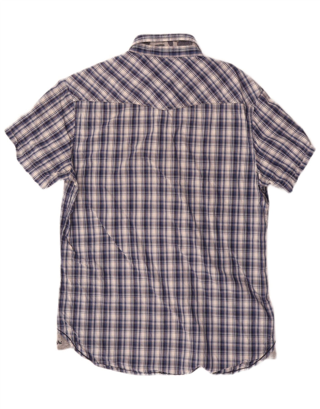 Napapijri Herren Kurzarmhemd Medium Marineblau kariert