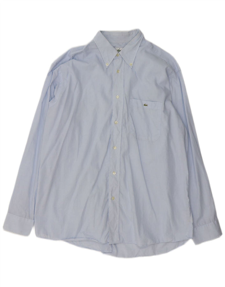 Lacoste Herrenhemd Größe 43 Große blaue Baumwolle