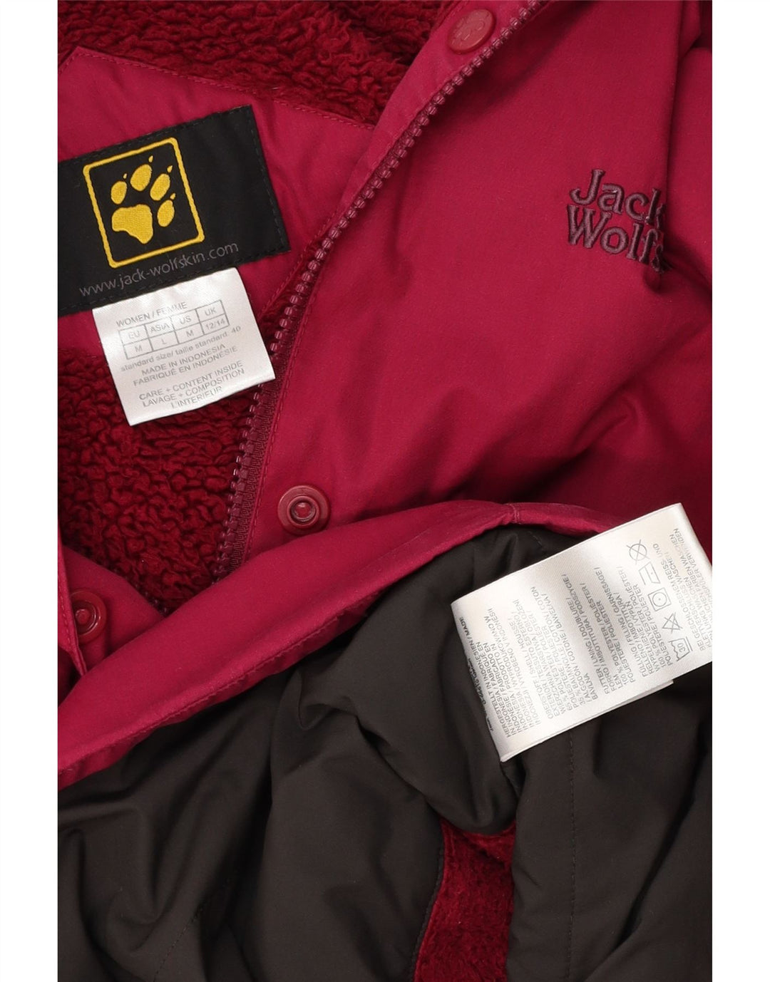 JACK WOLFSKIN Damen Windjacke mit Kapuze UK 12/14 Mittelrosa