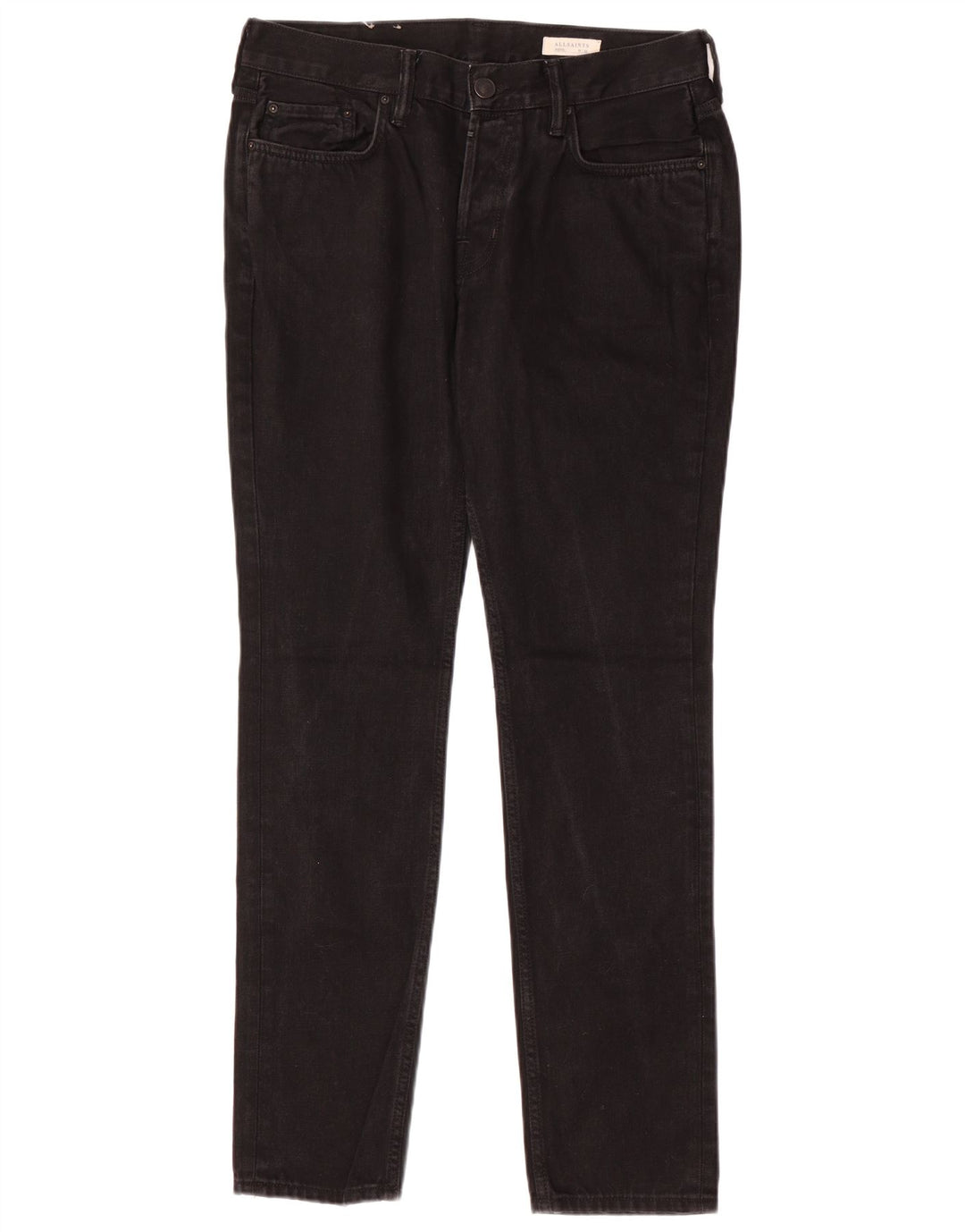 ALL SAINTS Herren Skinny Jeans W32 L31 Schwarze Baumwolle