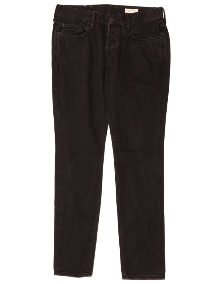 ALL SAINTS Herren Skinny Jeans W32 L31 Schwarze Baumwolle