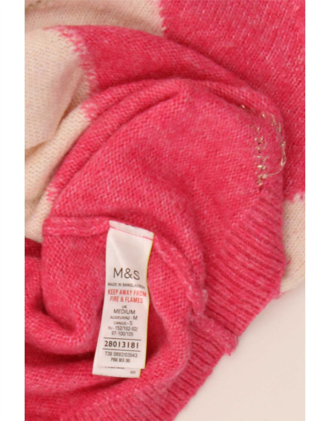 Marks & Spencer Rollkragenpullover für Damen, Gr. 14, Mittelrosa