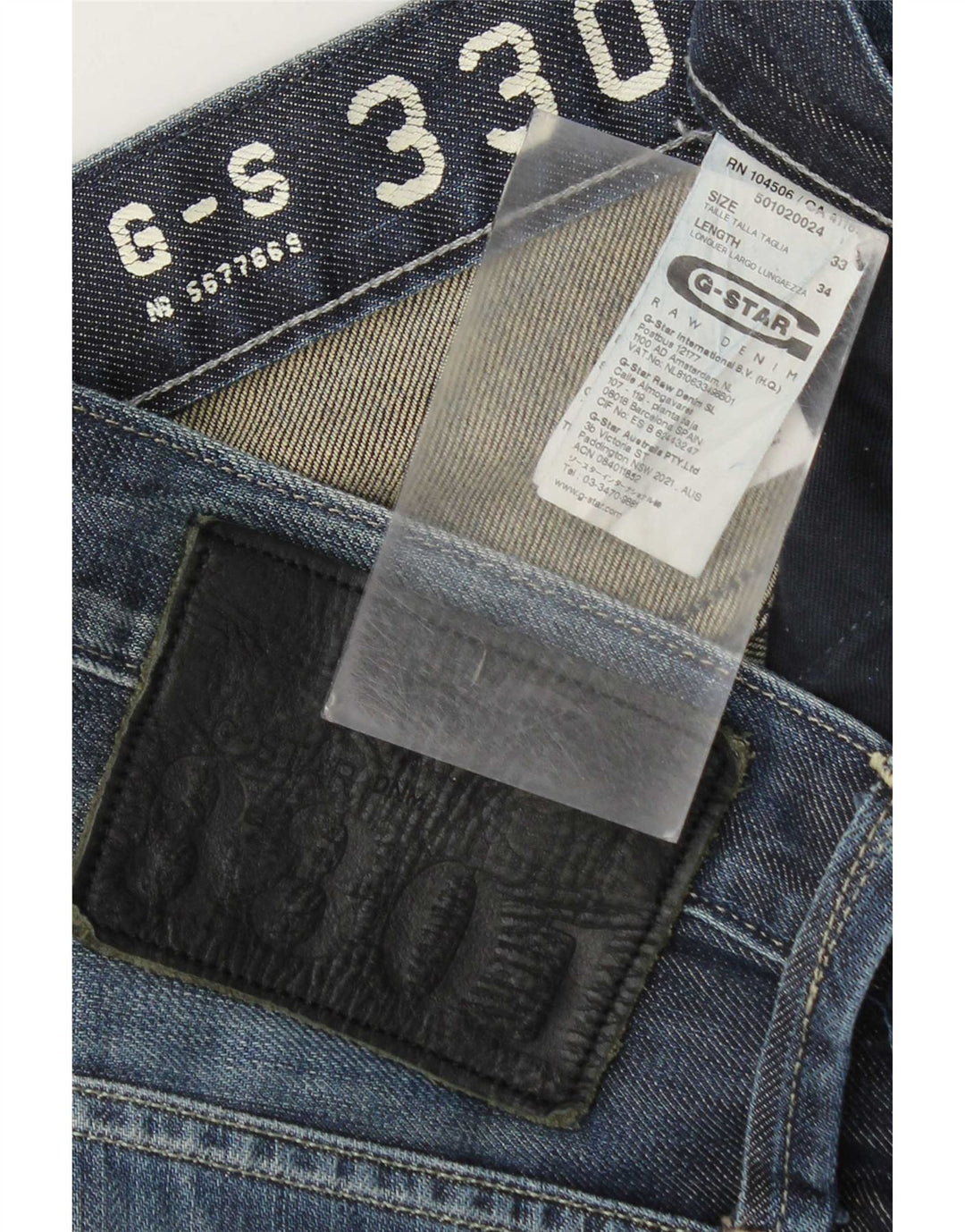 G-Star Herren Straight Jeans W33 L34 Blaue Baumwolle