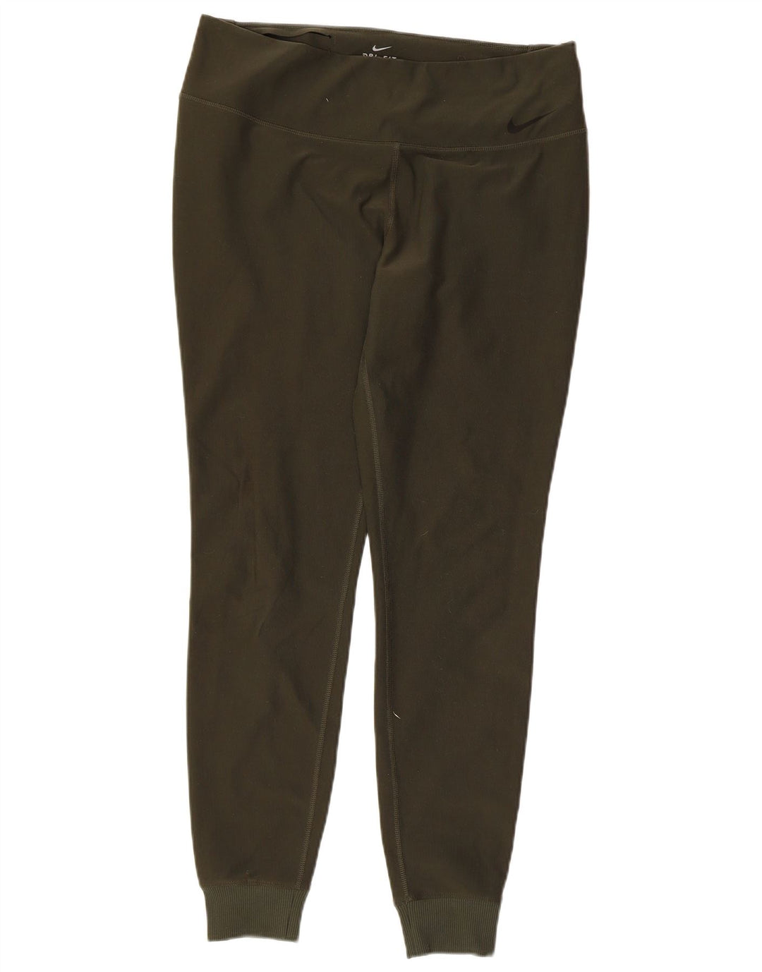Nike Damen Dri Fit Leggings UK 14 Large Khaki Polyester