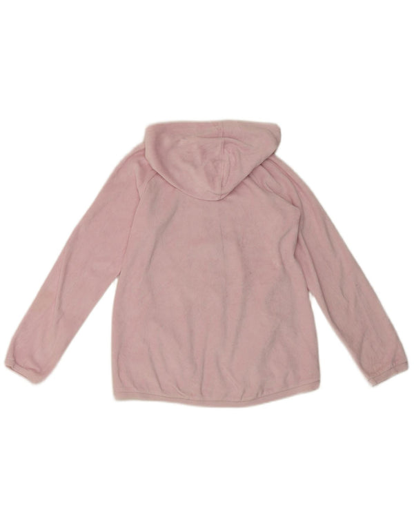 Benetton Mädchen-Kapuzenpullover mit grafischem Reißverschluss, 11–12 Jahre, 2XL, rosa Baumwolle