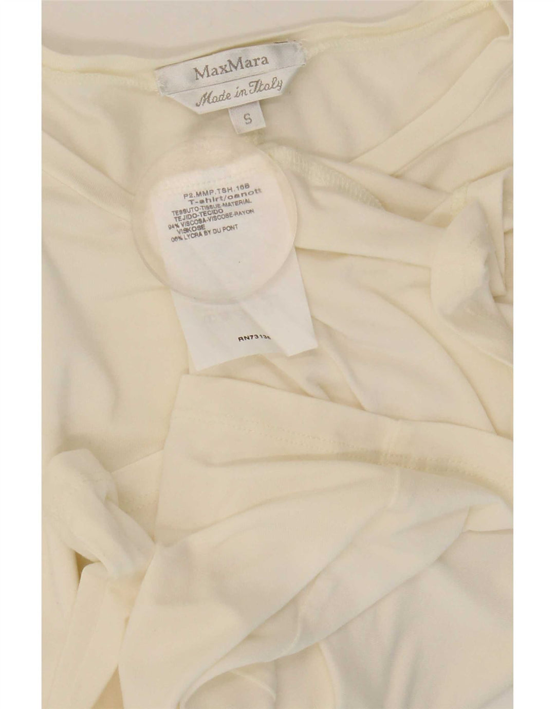 Max Mara Damen T-Shirt Top UK 10 Small Weiße Viskose