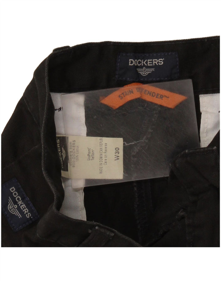 DOCKERS Herren Stain Defender Pegged Chino Shorts W30 Mittelschwarze Baumwolle