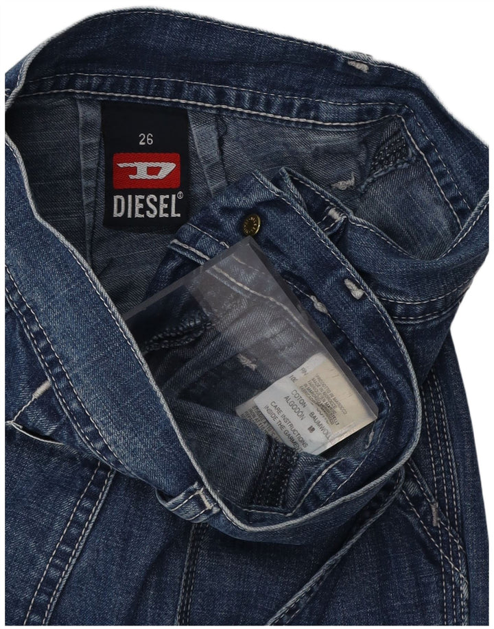 Diesel Bootcut-Jeans für Damen, W26, L27, blaue Baumwolle