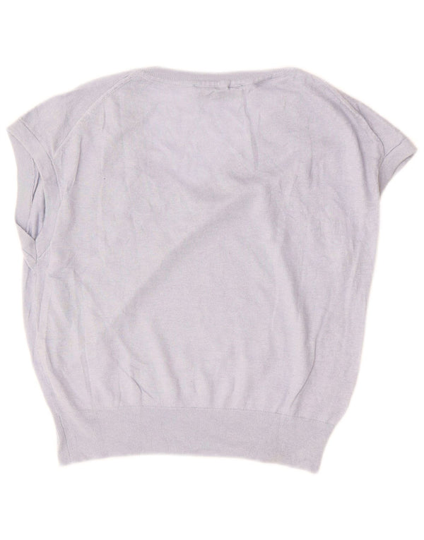 ZARA Damen Crop Vest Tank Top UK 10 Small Lila