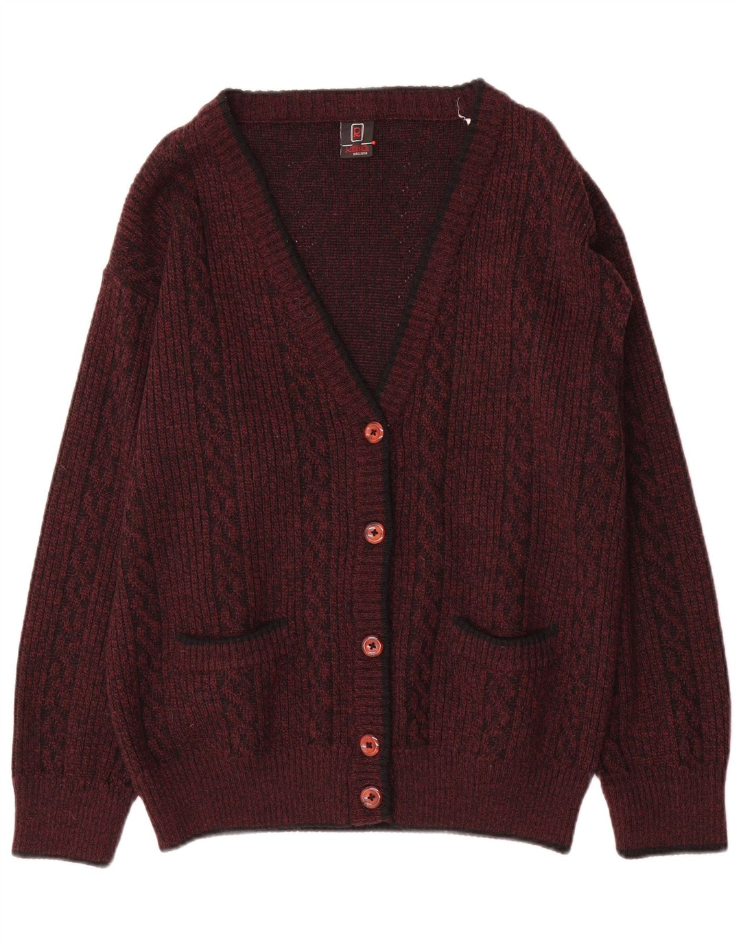 Rinaldi Damen Strickjacke Pullover UK 14 Große kastanienbraune Wolle