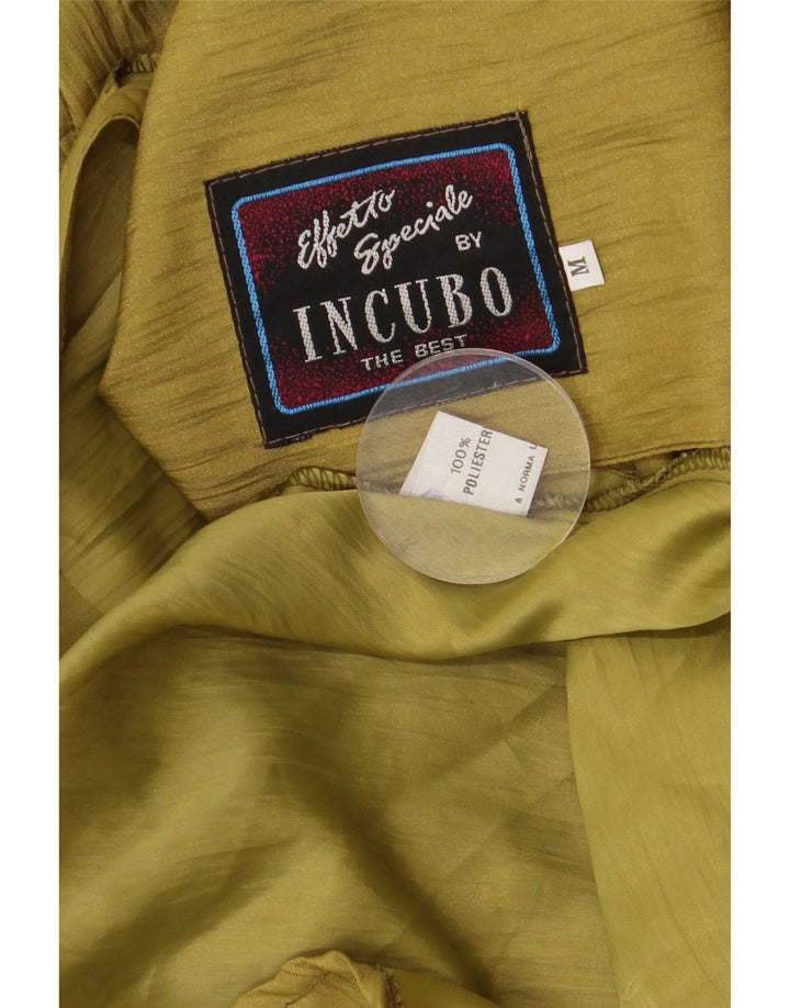 Vintage Damen Übergroßer Mantel UK 14 Medium Khaki Polyester