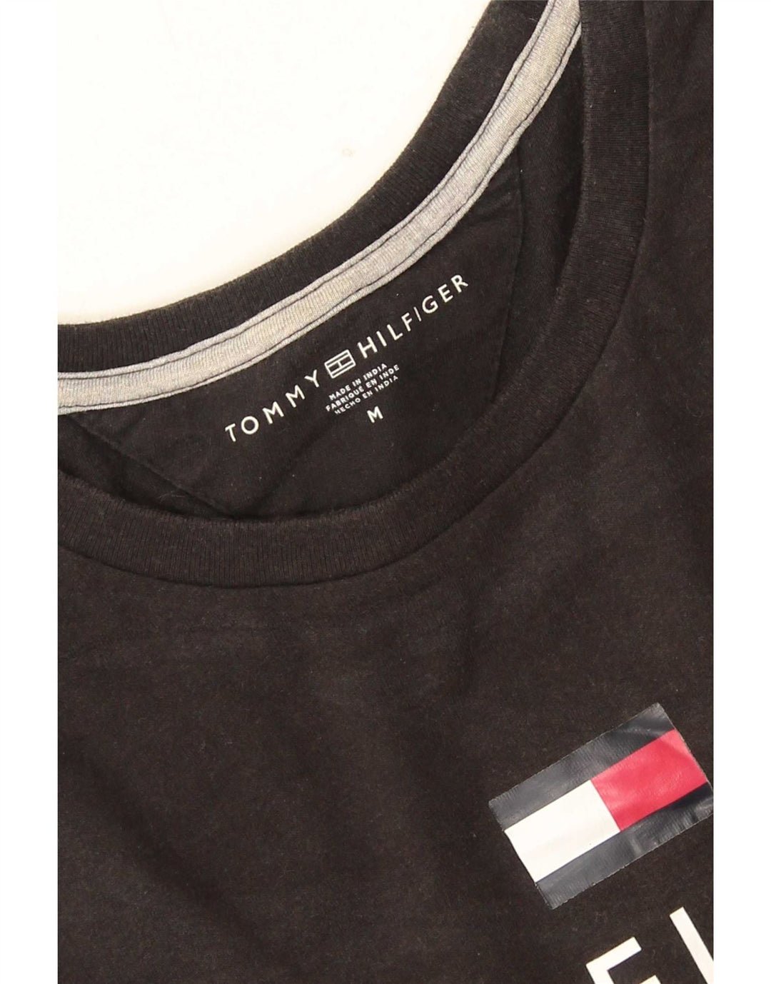 Tommy Hilfiger Herren-T-Shirt mit Grafik, mittelgroß, Schwarz